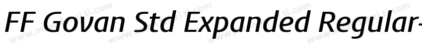 FF Govan Std Expanded Regular字体转换